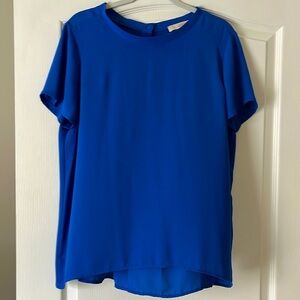 Short sleeve cobalt blue blouse